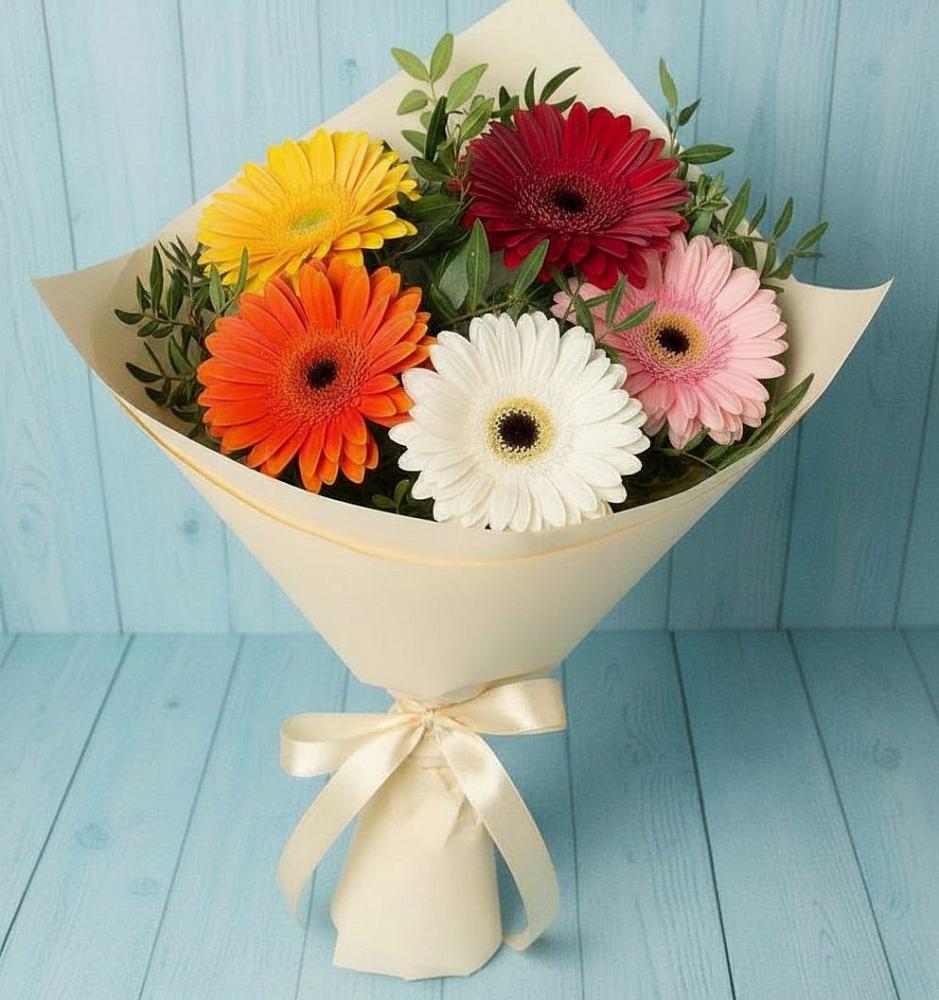 Букет цветов из: Герберы в Самусе