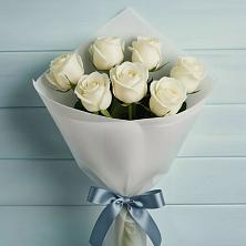 Букет 7 Белых роз Эдлесс Лав в Самусе
