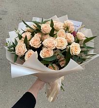 Букет Кремовые розы Латте в Самусе