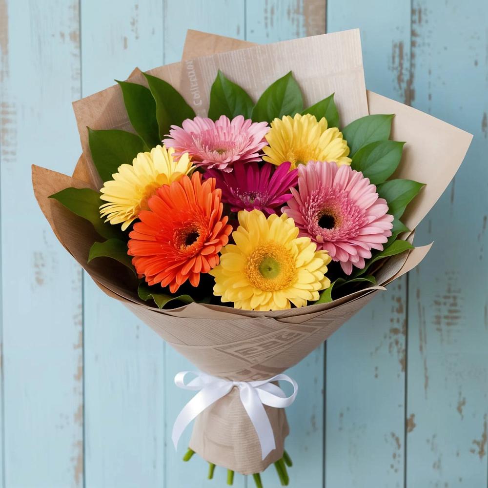 Букет цветов из: Герберы в Самусе