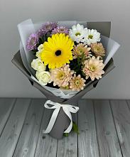 Букет цветов из:  Розы, Герберы и Хризантемы в Самусе