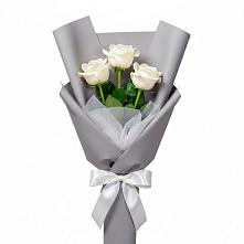 Букет 3 белые розы #REPLACE_PRED# Самусе