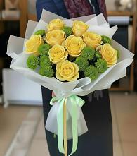 Букет цветов из:  Хризантемы и Розы в Самусе