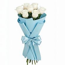 Букет 7 белых роз Проуд в Самусе