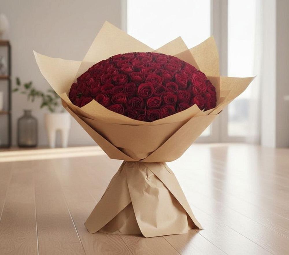 Букет 101 Красная роза в Самусе