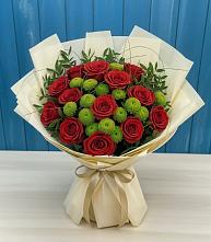 Букет цветов из:  Розы и Хризантемы #REPLACE_PRED# Самусе