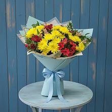 Букет цветов из:  Альстромерии и Хризантемы #REPLACE_PRED# Самусе