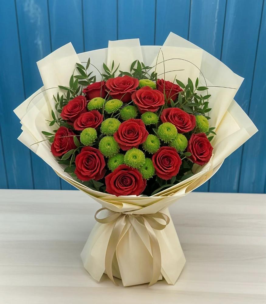 Букет цветов из: Розы и Хризантемы в Самусе