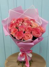 Букет 15 Розовых роз Равель #REPLACE_PRED# Самусе