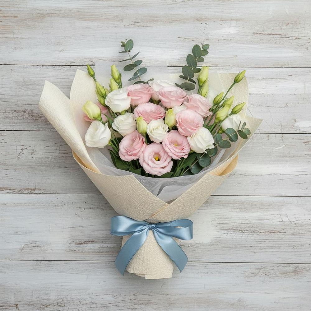 Букет цветов из: Лизиантусы в Самусе